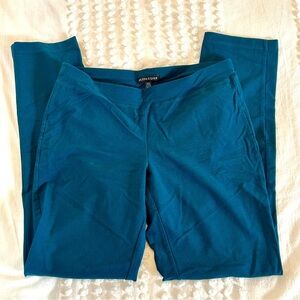 Eileen Fisher Women’s Teal Blue Ankle Length Stretch Crepe Pants Sz XS